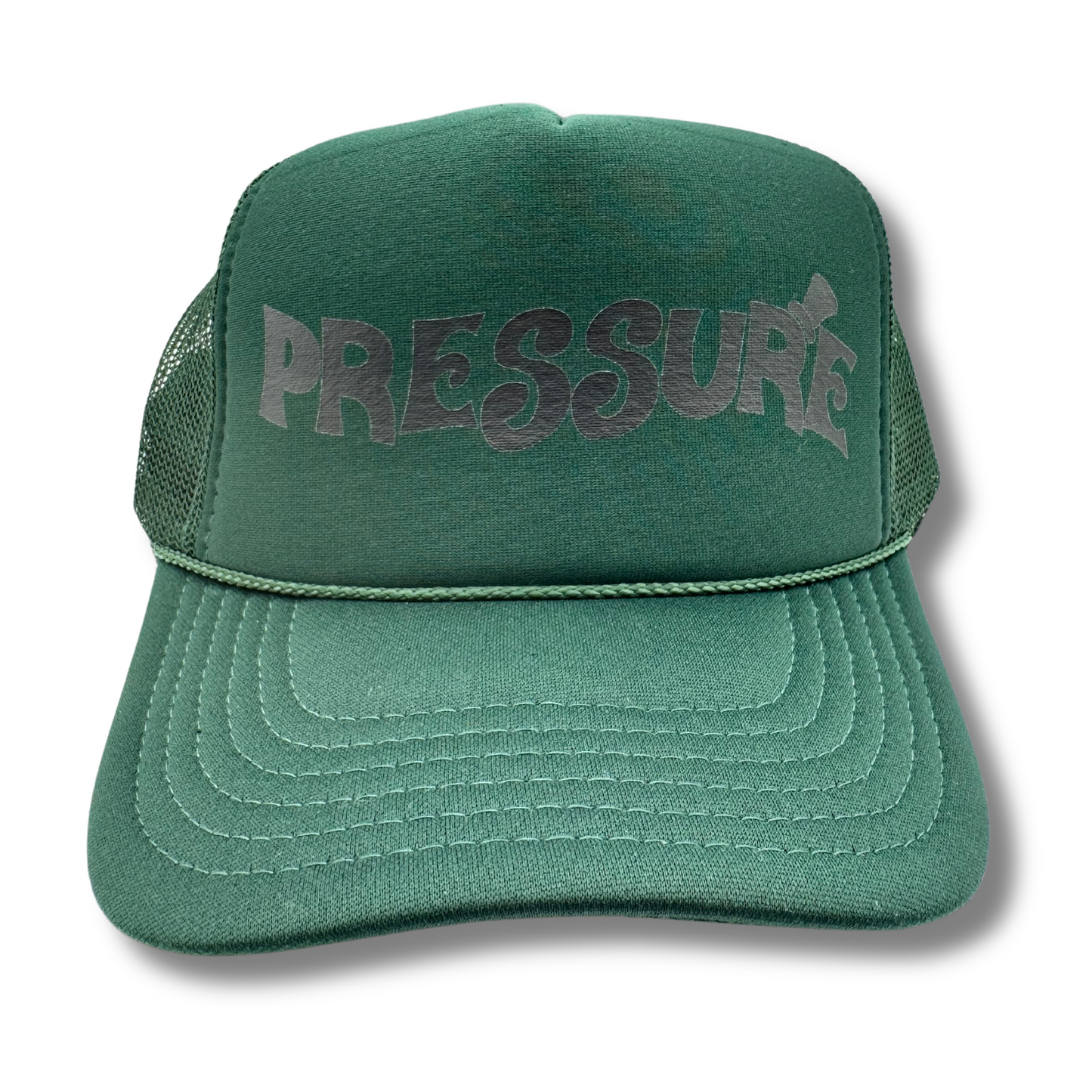 Pressure Trucker Hat-Forest Green on Green