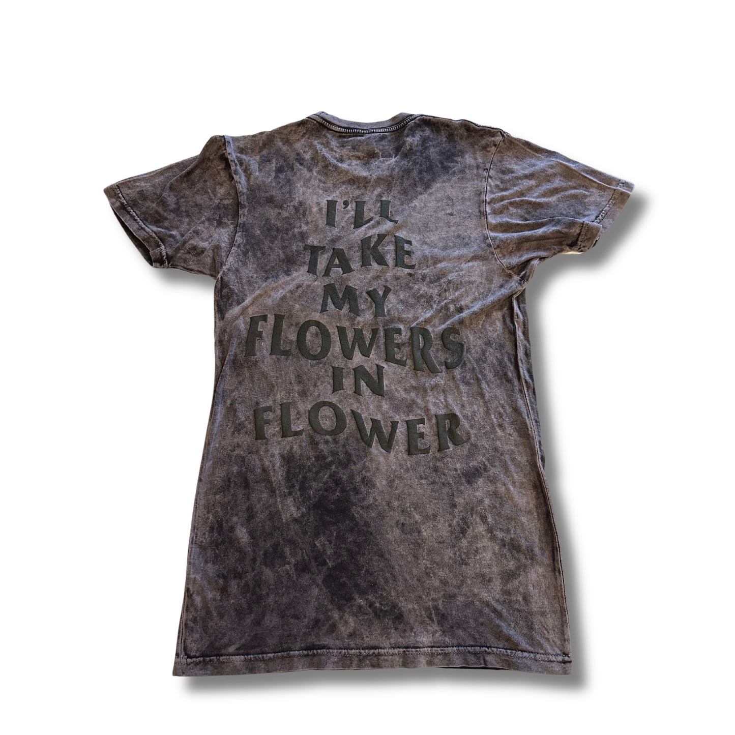 Black Acid Flowers in Flowers Tee