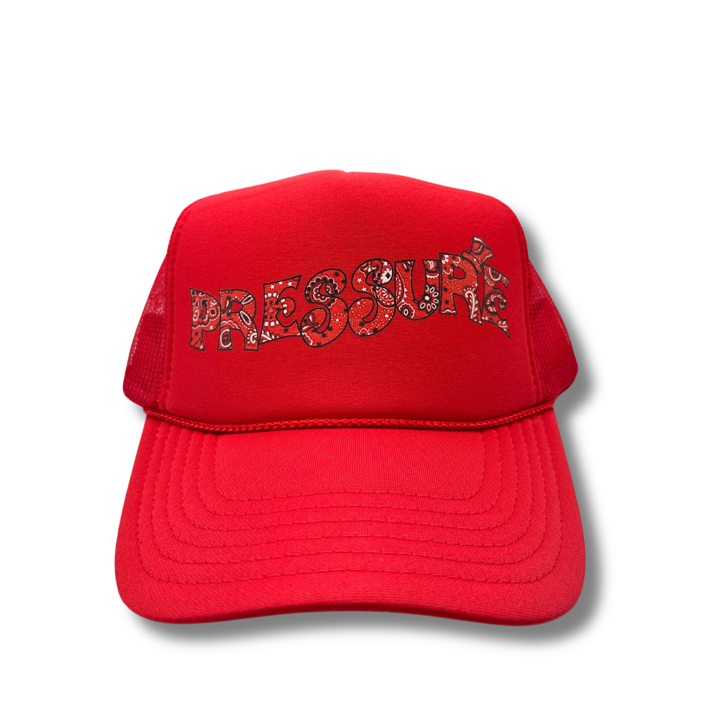 Pressure Trucker Hat-Red Bandana