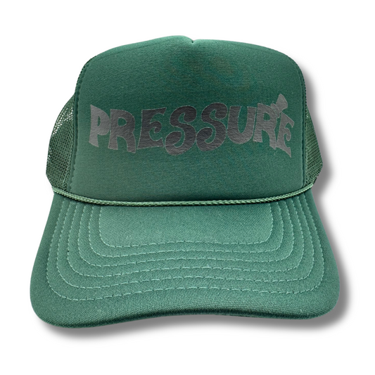 Pressure Trucker Hat-Forest Green on Green