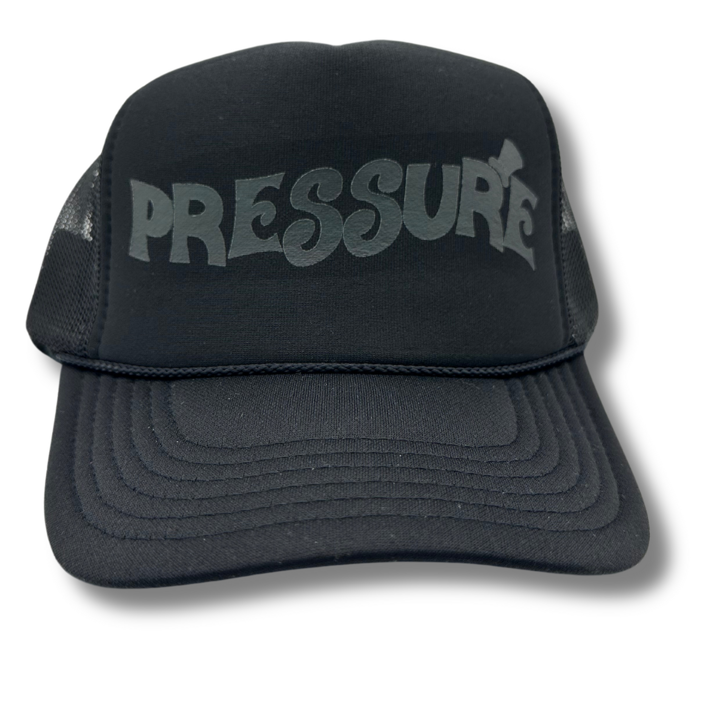 Pressure Trucker Hat-Black on Black