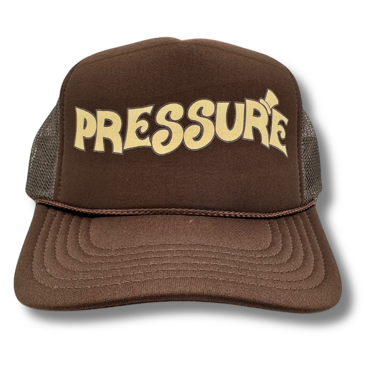 Pressure Trucker Hats-Brown/Cream