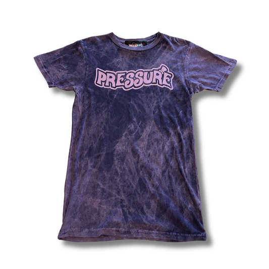 Pressure Classic Logo Tee-Acid Wash Purple